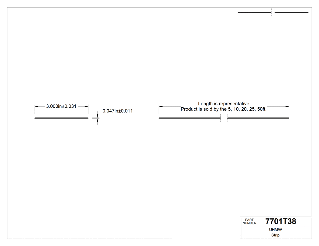 Technical drawing - 7701T38